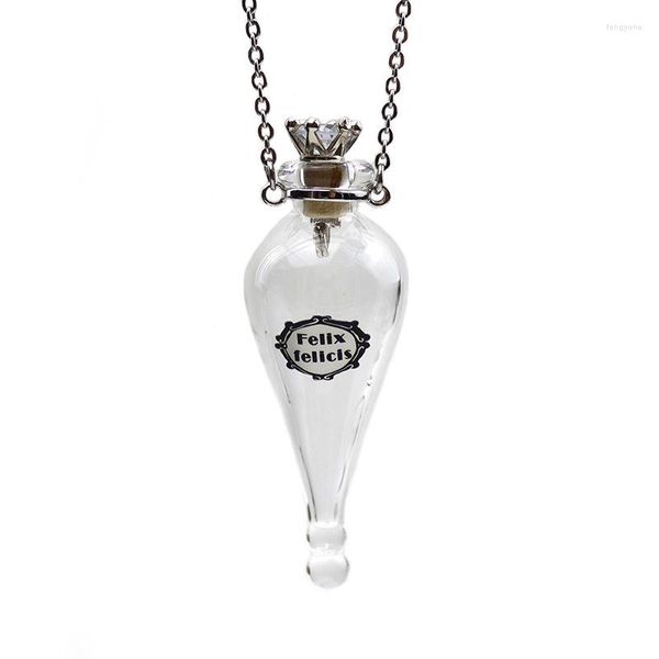 Подвесные ожерелья винтажная волшебная стеклянная бутылка желает дрейфующего пробка