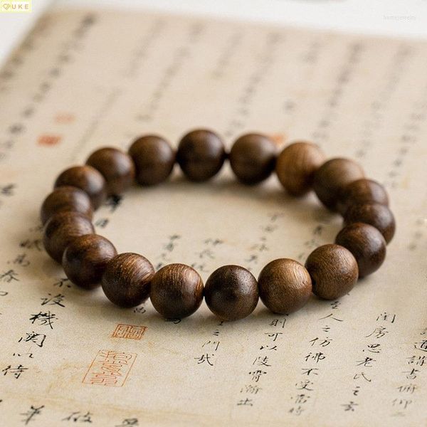Strang Hochwertiges Agarholz 8mm Natürliche Holzperlen Armband Tibetischer Buddhismus Schmuck Für Männer Frauen Meditation Gebet Perlen Holz