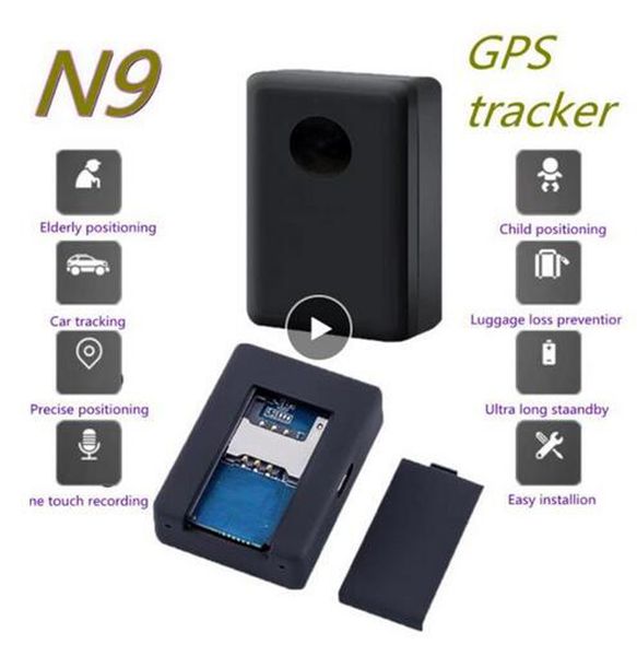 Araba GPS Aksesuarları o Monitör Mini N9 GSM Cihaz Dinleme Gözetim Akustik Alarmı, KOT KATLARI İÇİN KUTU GPS İzleyici ile İki Mikrofonda Yapılmış