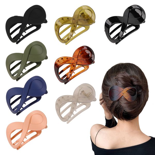 Copricapo Accessori per capelli Trend Clip per capelli per PC Semplice 8 forme Infinity Styling Holder Shark Hair Claw Clip Accessori per capelli per le donne all'ingrosso 230517