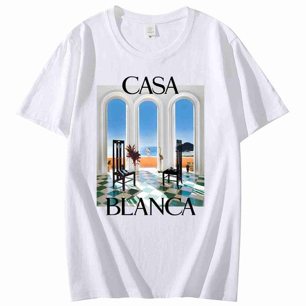Herren Hoodies Sweatshirts Luxus Casablanca Für Damen Hochwertiges Freizeit-T-Shirt 100 % Baumwolle Druck Übergroß Lässig Lustig Für Herren Top Kostenloser VersandVUGN