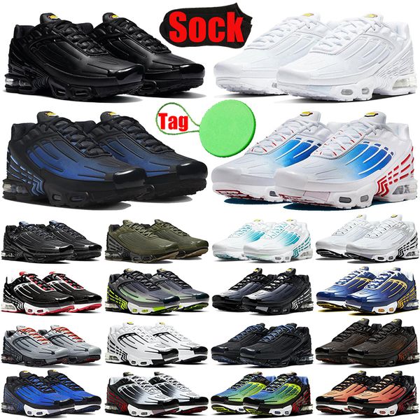 OG Tn Plus Tuned 3 Tns Tnplus Laufschuhe für Herren Damen Schuh Tn3 Triple Black Leather Unity Olive Green Iridescent White Red Blue Herren Trainer Sneakers Runners