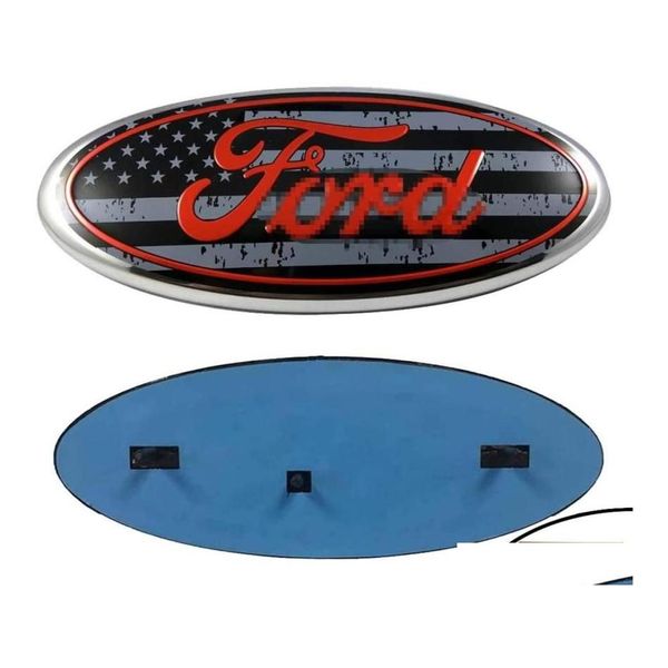 Autoabzeichen Shenwinfy Kühlergrill-Heckklappen-Emblem für 0414 F150 Ford Oval Badge 1114 Edge 1116 Explorer 0611 Ranger 0714 Expedit270Z Otjit