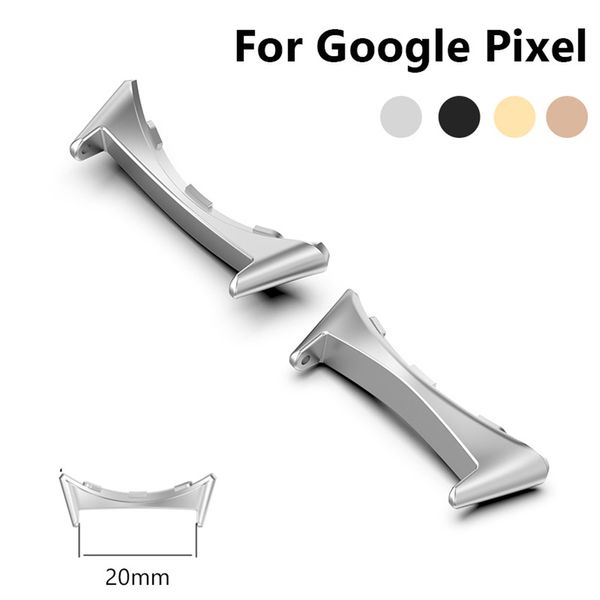 Smart Straps Armband-Adapter, Edelstahl-Anschluss, passend für breite 20-mm-Verschlussband-Schnalle, Verbindungszubehör für Google Pixel Watch/1 Uhr, benötigt 2 Stück