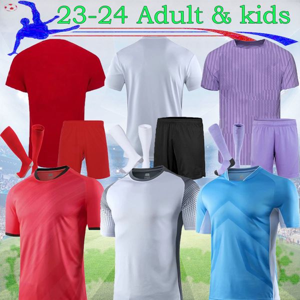 24 25 Maglia da calcio personalizzata per maglie da calcio 2024 Tessuto traspirante adatto Kit per adulti e bambini di qualità tailandese 16-4XL