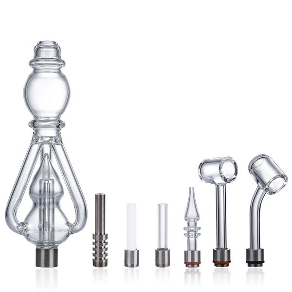 Healthy_Cigarette NC060 Shisha Rauchen Glaspfeifen Gummiring 510 Titan Quarz Keramik Bullet Nail Tripple Recycle Perc Wasserbongs