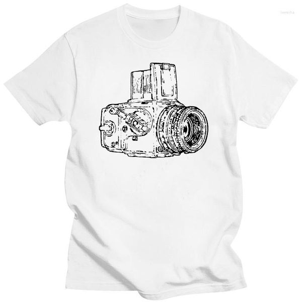 Camisetas masculinas clássicas hasselblad camera gráfica impressa na camiseta masculina de camiseta personalizada