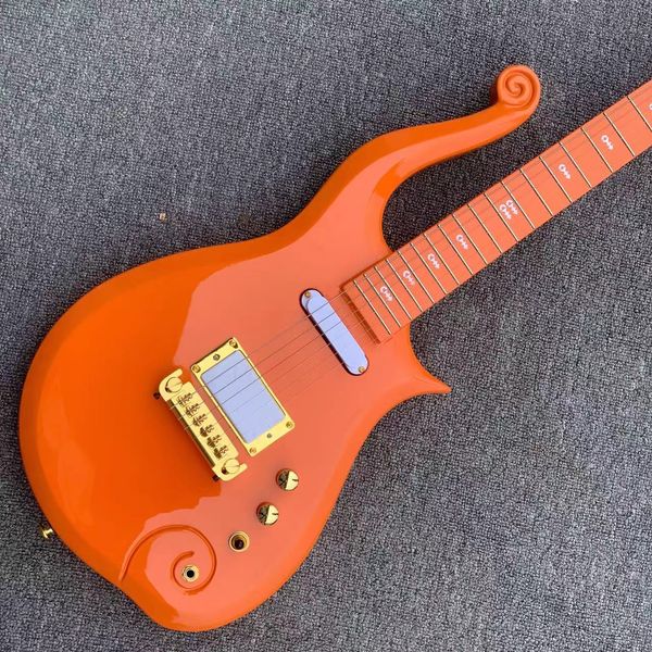 LOJA CUDDADA PRINCE CLOUD Orange Orange Electric Guitar Gold Hardware em Stork