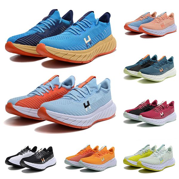 Tênis de corrida masculino Carbon X 3 feminino Bellwether Blue Billowing Sail Preto Branco Azul Coral Amarelo Radiante Tênis masculino leve para corrida ao ar livre