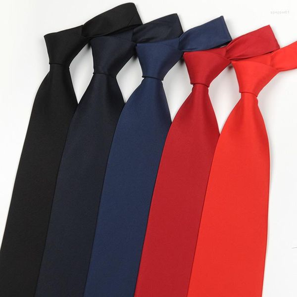 Fliegen 10 cm Hohe Qualität Lazy Zipper Pull Peels männer Formelle Kleidung Business Reine Blau Rot Schwarz Arbeiten krawatte Bowties