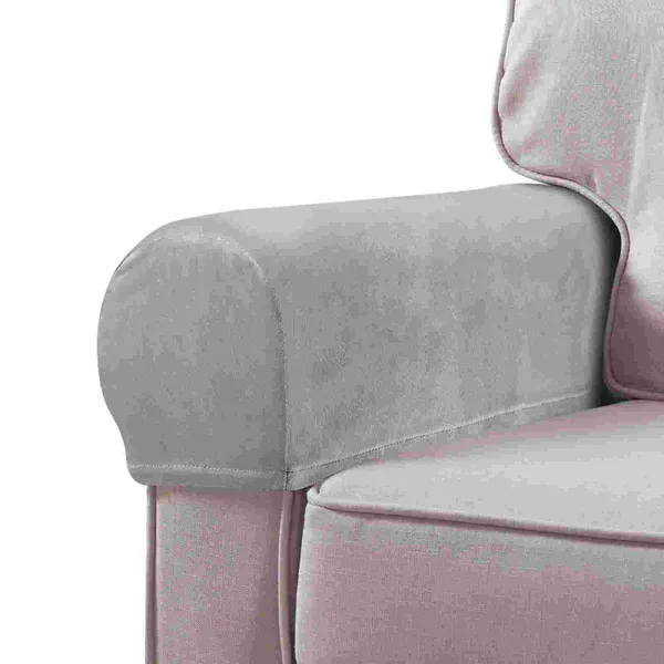 Stuhlhussen, 2 Stück, Stretch-Armlehnen-Sofa-Schonbezüge, Couch-Plüschschutz, Büro