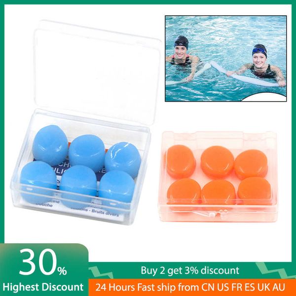 Tappi per le orecchie Tappi per le orecchie da nuoto morbidi Protezione dell'acqua Sile impermeabile Forniture per immersioni Sport acquatici Protezione per piscina Tappi per le orecchie P230517