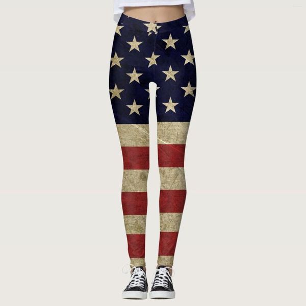 Active Pants Ladies' Fourth Of July Leggings sportivi stampati Yoga Ideology For Women