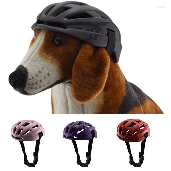 Capacetes de assento de carro de cachorro Capacetes de motocicletas Hard -chapéu para animais de estimação com confortável respira respirável Eraghing Cosplay Outdoor