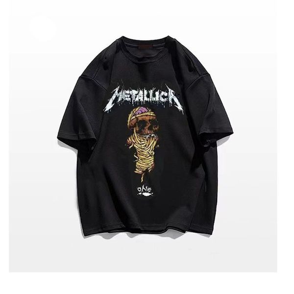 Мужская футболка для футболок Pria Metal Band Rock Grafis Katun Hip Hop Streetwea Tee Punk Y2K Musik Berat Lengan Pendek 230517