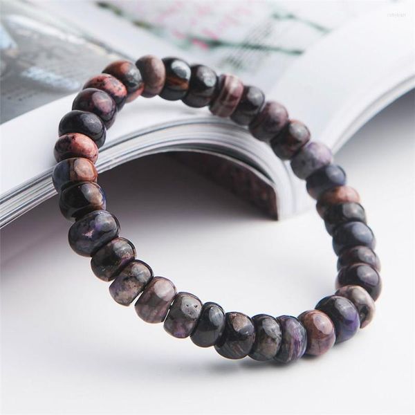 Strand Drop 9mm Marquise Abacus Crystal Breads Stretch Bracelets Woman Lady Natural Sugilite Bracelet