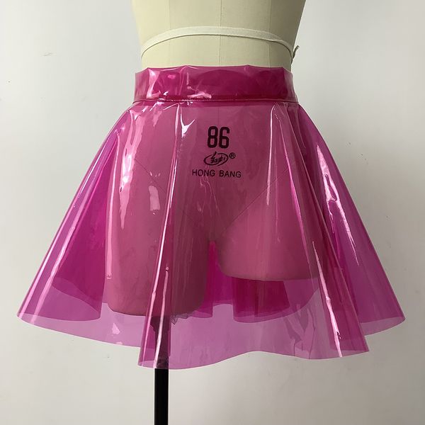 Röcke Sexy Klarer PVC-Frauenrock Röcke Super Mini Plissee Miniröcke Fetisch Kunststoff Erotik Pole Dance Clubwear Sissy Röcke 7XL 230516