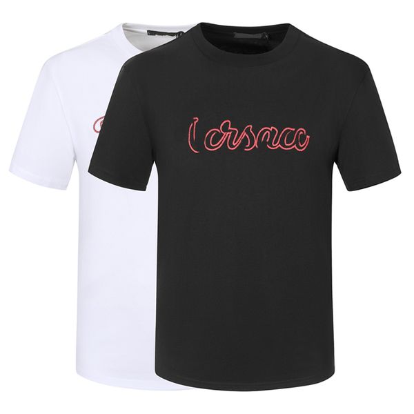 T-shirt da uomo firmate in bianco e nero rosso marrone puro cotone traspirante sottile camicia casual street abbigliamento uomo e donna dello stesso stile di alta qualità