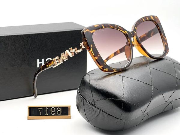 CC Glasses Channel Designer-Sonnenbrillen für Damen und Herren, Mode-Modell, spezielles UV 400, Buchstabenbein, Doppelstrahlrahmen, Outdoor-Marken, Cyclone-Sonnenbrillen, Chanels 516
