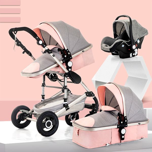 New Year Foldable expensive strollers with Reclining Wheels, Hand Push Spring, and Rotating Frame - Lightweight, Universal, High Landscape Design (BA02 F23)