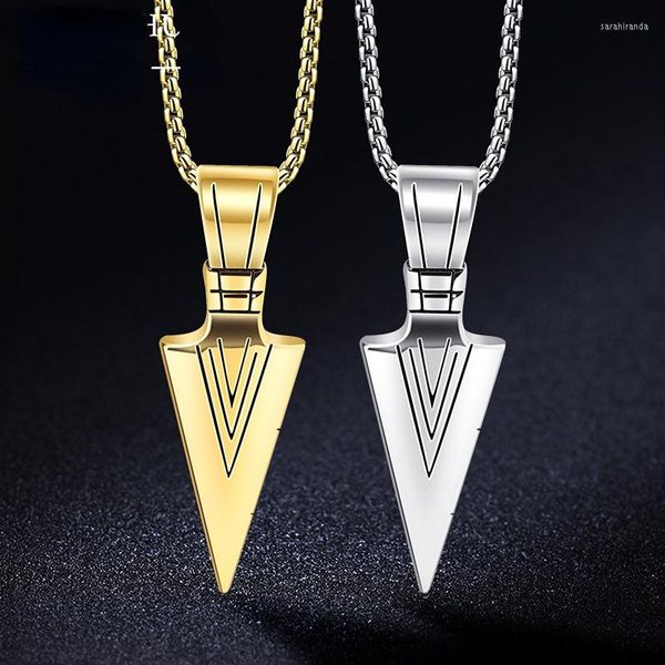 Colares pendentes 2023 Titanium Steel Jewelry Arrow Colar