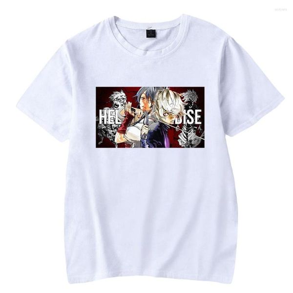 Мужские рубашки T 2023 Hell's Paradise 2D-печать футболка Summer Street Fashion Взрослые дети Случайный с коротким рукавом Top Boy Anime Graphic