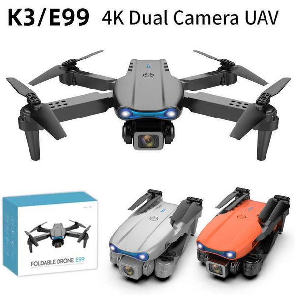 K3 UAV dobrável 4K Controle remoto HD Aeronaves de fotografia aérea de altura fixa Aeronaves de controle remoto E99Pro brinquedo
