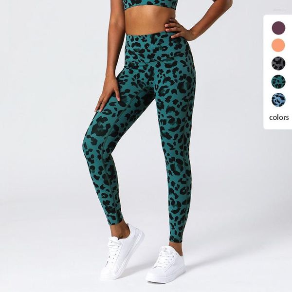 Calça ativa roupas de ioga estampa de leopardo esportivo macacão mulher fitness leggins ginástica ginástica sexy leggings moda