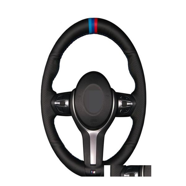 Coprivolante per auto Er Pelle sintetica nera per M Sport F30 F31 F34 F10 F11 F07 X1 X2 X3 F25 F32 F33 F36 F48 F394663586 Dr Ot37I