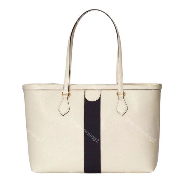 Белая кожаная сумка для покупок мода Ophidia Средняя сумка для бренда дизайнер дизайнер сумочка для студенческих книг сумочки Металлическая буква красный синий текстильный дизайн дизайн