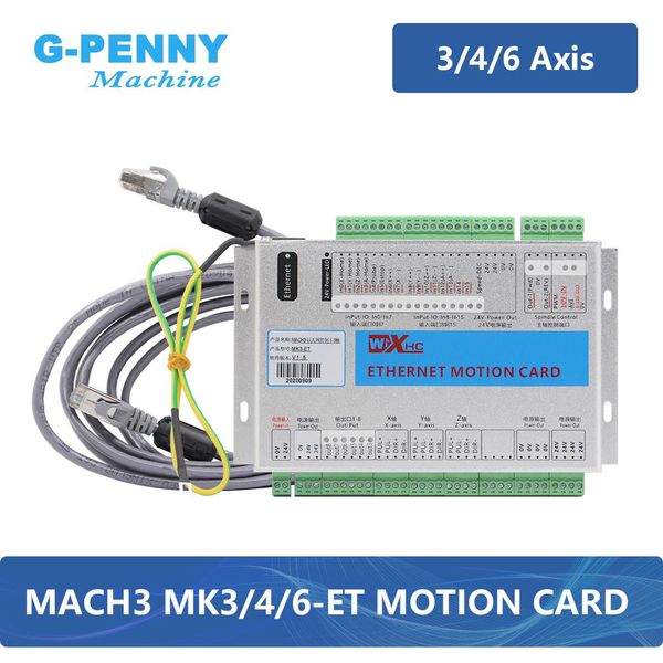 Контроллер XHC Ethernet 3/4/6 Axis MACH3 CNC CONTROL CARD CARD CARDTORCY 2000 кГц Плата прорыва контроллера для шагового двигателя/сервопривода/сервопривода
