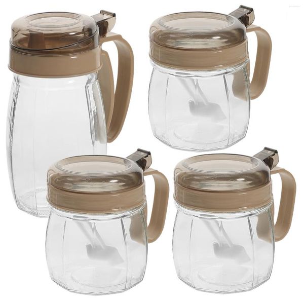 Garrafas de armazenamento vidro multifuncional com óleo pode ter tempero de recipiente doméstico garrafa de jar de condimentos