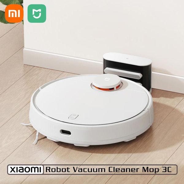 Cleaner Xiaomi Mijia 3C Robot Vacum Mop 3C Spazzante lavaggio della casa Polvere di detergenti per la casa 4000PA LDS Ciclone Assumimento Smart Mappa pianificata