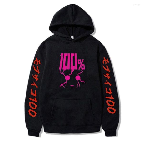 Men's Hoodies Mob Psycho 100 Anime Creative Design Impressão gráfica unissex Sweatshirt Autumn Winter Fashion Retro Casual Man/Woman Hoody