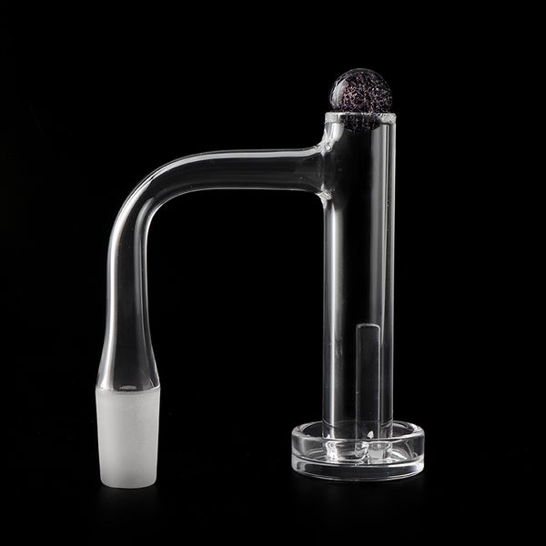 Vollverschweißter Slurper-Kontrollturm-Quarz-Banger mit Dichro-Glas-Terp-Perlen, Quarzsäule, vollständig verschweißte Rauchnägel mit abgeschrägten Kanten für Wasserbong und Dab-Rig