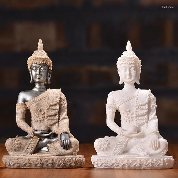 Figurine decorative Oggetti Arenaria Statua di Buddha Artigianato Bodhisattva Bodhi Scultura Decorazione domestica Religioso Feng Shui