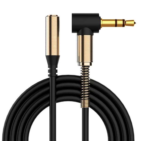 Jack 3.5 masculino a fêmea Extendo o cabo de extensão de áudio de 3,5 mm Código auxiliar de cabo para alto -falante MP3 Telefone PC PC