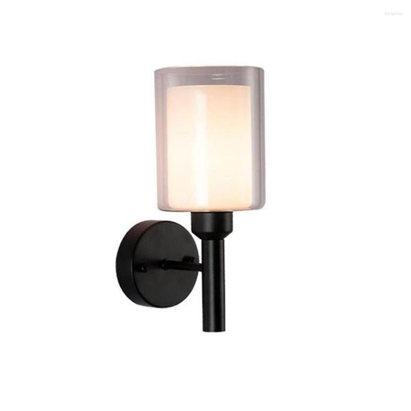Настенная лампа промышленная тарелка со стеклянным оттенком винтажные светильники фермерского дома для спальни для ванной комнаты