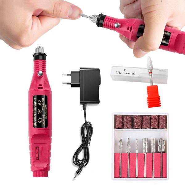 Маникюр ногтей набор 1 SET Professional Electric Nail Drill Machine Manicure Machine Pedicure Drill Set Ceramic Nail File оборудование для ногтей. Инструменты 230516