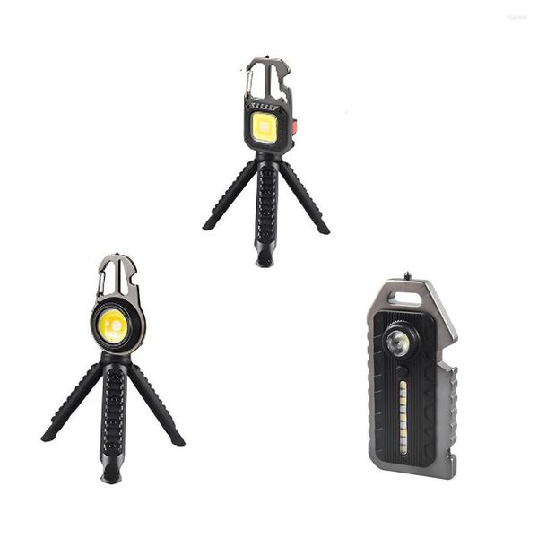 Lanternas tochas LED com suporte de tripé Keychain Torch Lanterna Lanterna de Lanterna de Segurança de Segurança Trabalho de Reparação de Pesca W5138 Tipo