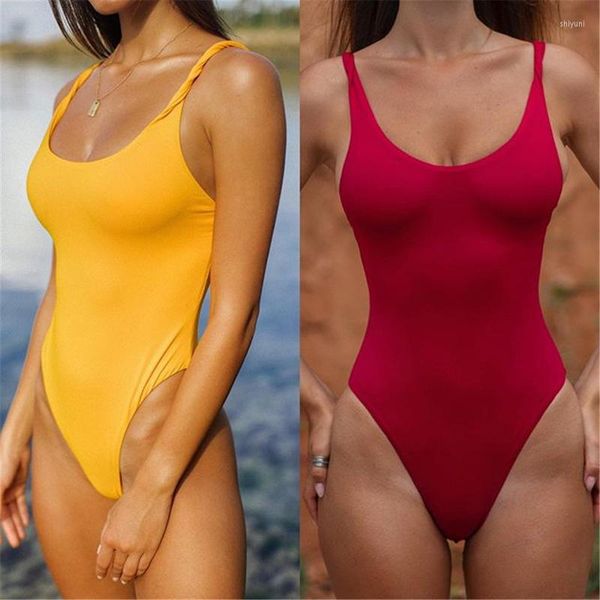 Costumi da bagno da donna 2023 Bikini Set Europa e Stati Uniti Reggiseno sexy di colore puro congiunto Transfrontaliero Europa e Stati Uniti Tong Speed Sell