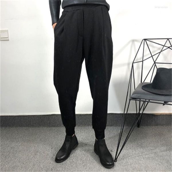 Herrenhose Winter Original Dark Tide Brand Contracted Elastic Closed-Mouth Weikuan Japanisch Plus Kaschmir Street Sports Jockstrap