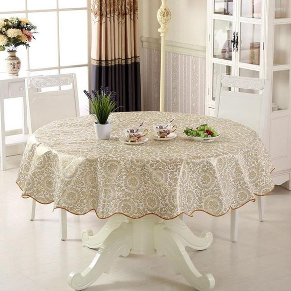 Tabela de pano de mesa sobreposições domésticas banquetes de casamento toalha à prova d'água decoração de bebê chuveiro de aniversário de 180 cm de jantar redondo