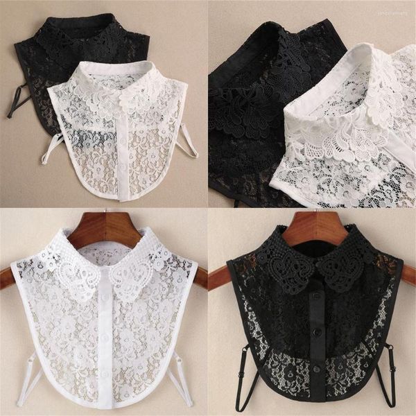 Papillon da donna in pizzo di cotone colletto finto decorazione camicetta camicia staccabile maglione colletto falso accessori per abiti superiori