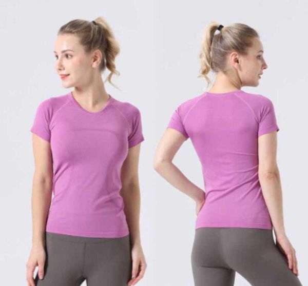 Hızlı teknoloji en yeni yoga bayanlar giyim bayan spor gömlekleri tişörtler nem fitil örgü yüksek nefes alabilen tasarım 37ess