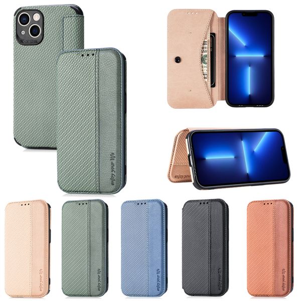 Кожаный корпус из углеродного волокна для iPhone 14 Pro 12 11 13 Pro Max 13 Mini XS Max 7 8 6S плюс xr SE Card Slot Sweat Sweal