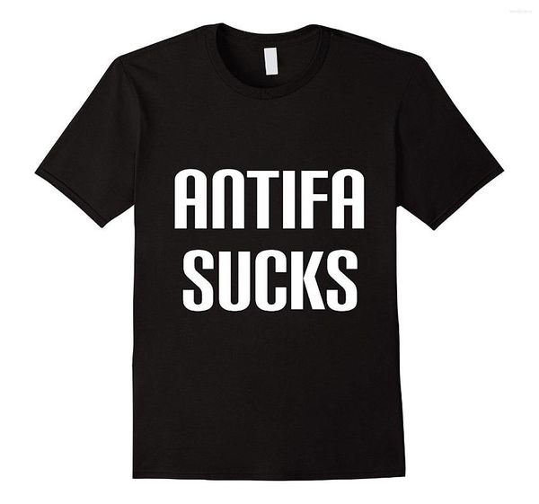 Camisetas masculinas Antifa Suck