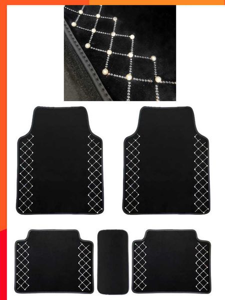 New Pearl Car Floor tapetes universais Protetor Women Interior Carpet Acessórios automáticos para Suzuki Swift BMW E60 Audi A4 B8 W212 etc.