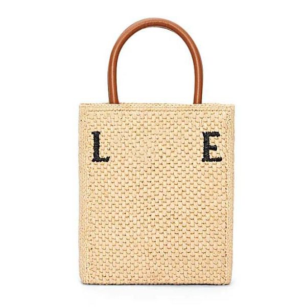 2024 Новая дизайнерская сумка Стандартная сумка для пляжной сумки вино кокосовое волокно сумку сумку для покупки сумки для покупки
