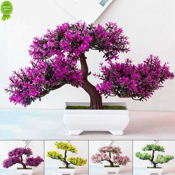 Decoração de festa Pequeno maconha de árvore artificial em vasos de flores para casa Mesa de bonsai Ornamentos de jardim